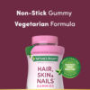 Nature's Bounty Optimal Solutions Hair, Skin and Nails Pectin Gummies, 2500 mcg Biotin Per Serving, No Stick Gummy, Vegetarian Formula, Strawberry Flavor, 200 count, 100 Total Servings