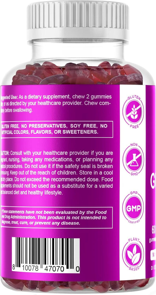 Vitamatic Biotin Gummies 10,000 mcg for Stronger Hair, Skin & Nails - 60 Vegan Gummies - Also Called Vitamin B7 (1 Bottle)