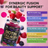 68948e07e4ae509f699b7f717713216eecb0a521a1fc045ea6ccc.jpg Biotin Gummies with Collagen - Hair Growth Support Skin, & Nail Strength - for Women & Men - Biotin 10000mcg | Keratin | Hyaluronic Acid | B-Complex | Saw Palmetto - Sugar-Free, Mixed Berry - 60 Gummy