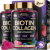 68948e106f1c686d0320cff5f4e7dad508903159e634a32a04258.jpg Biotin Gummies with Collagen - Hair Growth Support Skin, & Nail Strength - for Women & Men - Biotin 10000mcg | Keratin | Hyaluronic Acid | B-Complex | Saw Palmetto - Sugar-Free, Mixed Berry - 60 Gummy