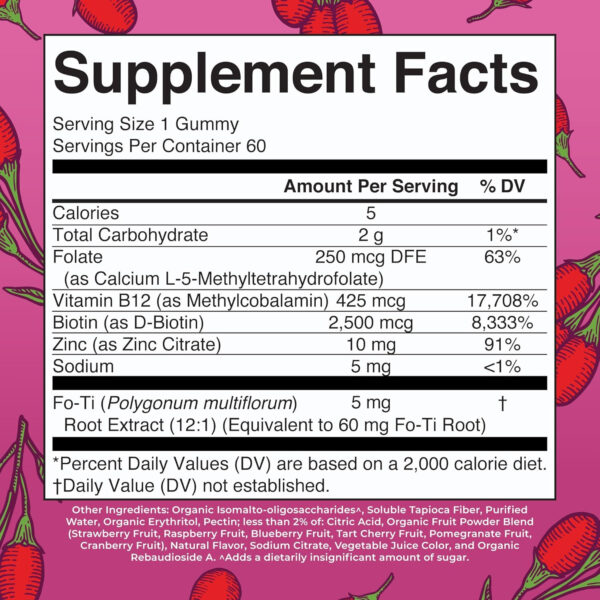 68948fbfbf96608f5adb5617b7726c17f78e88e9987c0c8e803fd.jpg MaryRuth Organics Biotin Gummies | Sugar Free | Vegan | Non-GMO | 2,500 mcg Biotin Supplement | Hair Skin and Nails Vitamins | Hair Growth Vitamins | Hair Growth Supplement | 60 Count
