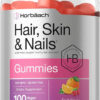 68948ff93f23990ad4930ee9f2004b97ca834a8f0e85adbf49131.jpg Horbäach Hair Skin and Nails Gummies | 100 Count | with Biotin | Fruit Flavored Vitamins | Non-GMO, Gluten Free Supplement