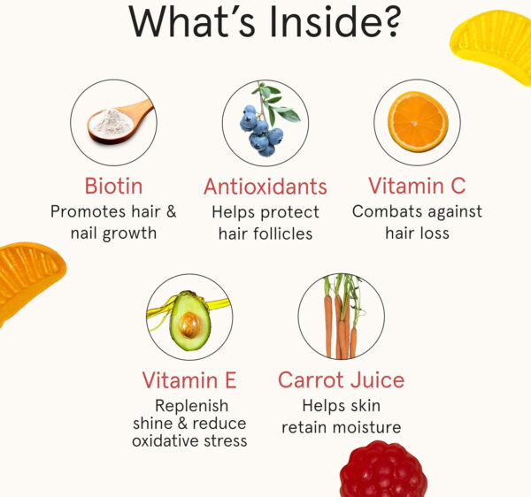 6894902064b02de47ed1a309cb794e4161418e788f964b2c123ee.jpg iRestore Hair Gummy Vitamins, Vegan Biotin Gummies for Hair Skin and Nails Gummies, Hair Gummies, Biotin Gummies for Hair Growth Biotin Vitamins Hair Vitamins Gummies for Women & Men, Biotin 10000mcg