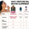 68949051716b07df070eee948e844754d79167b346693a5dc3315.jpg Venture Pal Biotin Gummies with Collagen & Keratin - Hair Growth Support Skin and Nail Strength Vitamins for Women & Men - Biotin 10000mcg | B-Complex | Saw Palmetto - Sugar Free, Non-GMO, 60ct