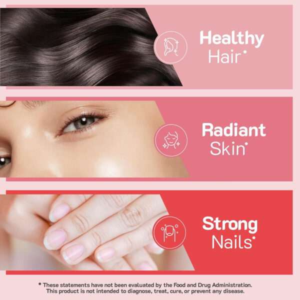 689490e1bd9c8d27238ff9c0b055634487b76f9bd1daefa0afff5.jpg YumVs Biotin Gummies 5000mcg - Luscious Raspberry Flavor - Thicker Faster Hair Growth Gummies for Women or Men - Hair, Skin & Nails Vitamins - Hair Gummy - Vegetarian Biotin Supplement (60 Ct., 2pk)