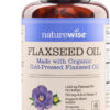 NatureWise Flaxseed Oil 1200 mg, Fish Free Omega 3 6 9 with 720mg ALA, Dietary Supplement for Heart Health Support - Organic, Cold Pressed, Non-GMO - 30 Softgels[1-Month Supply]
