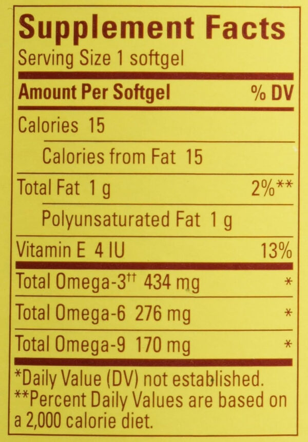 Nature Made Triple Omega 3 6 9 Supplements, Flaxseed, Safflower & Olive Oils, Fish Free Omega 3 Fatty Acid Supplement, 150 Softgels, 75 Day Supply