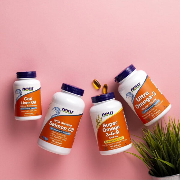 NOW Supplements, Super Omega 3-6-9 1200 mg with a blend of Fish, Borage and Flax Seed Oils, 90 Softgels