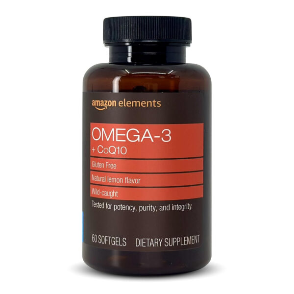 Amazon Elements Omega 3-6-9 Complex of Fish, Flaxseed and Borage Oil - EPA & DHA Omega-3 fatty acids - 60 Softgels, 2 Month Supply