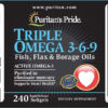 68957ec90965ea7965115c6f46526f1aefd5d888e2bcb71af395a.jpg Puritan's Pride Premium Triple Active Omega 3-6-9 Fish, Flax, and Borage Oils, Dietary Supplement for Heart, Joint, and Cellular Health Support, 240 Rapid Release Softgels