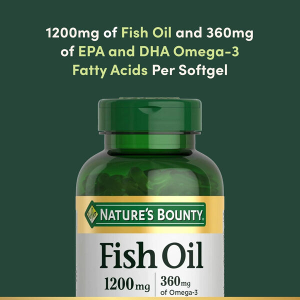 68957ee02ee75828caefbda79f3ed27a450c49d85f924248cee6b.jpg Nature's Bounty Fish Oil Omega 3 Supplements - Supports Heart Health, 1200 Mg Fish Oil, Omega-3, 200 Softgels (Pack of 1)