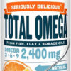 68957fcbaeea703c373bb895e938a041795d50744e9aa2248b197.jpg Barlean's Total Omega 3 6 9 Liquid Fish Oil Supplement with Borage and Flaxseed Oil, Orange Crème, 2,400 mg of EPA, DHA and GLA Fatty Acids, 16 oz