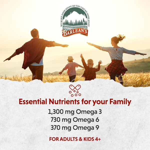 68957fd0cf6123bbe26bd9428fa580c32d9fb2562108b61813bed.jpg Barlean's Total Omega 3 6 9 Liquid Fish Oil Supplement with Borage and Flaxseed Oil, Orange Crème, 2,400 mg of EPA, DHA and GLA Fatty Acids, 16 oz