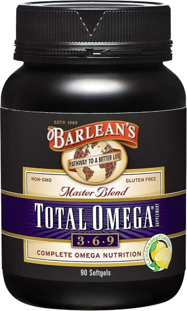 68957fd4e271270e6bd5ade770ad8f4a3abe83b61ba9a3ed4c038.jpg Barlean's Total Omega 3 6 9 Liquid Fish Oil Supplement with Borage and Flaxseed Oil, Orange Crème, 2,400 mg of EPA, DHA and GLA Fatty Acids, 16 oz