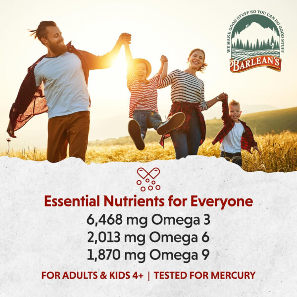 68957fe37765ddaa6138b5e952e1975b6adeca14516777cbff93b.jpg Barlean's Total Omega 3 6 9 Liquid Fish Oil Supplement with Borage and Flaxseed Oil, Orange Crème, 2,400 mg of EPA, DHA and GLA Fatty Acids, 16 oz