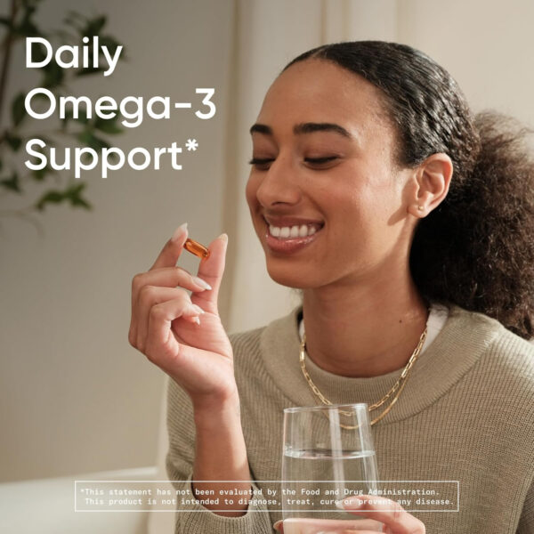 Sports Research Triple Strength Omega 3 Fish Oil - Burpless Fish Oil Supplement w/EPA & DHA Fatty Acids from Single-Source Wild Alaskan Pollock - 1250 mg, 90 ct