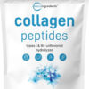 Micro Ingredients Marine Collagen Peptides Powder, 1 lb | Type I Marine Collagen + Natural Protein | Wild-Caught Fish Source | Unflavored | Supports Hair, Skin & Joint Health | Pescatarian, Non-GMO