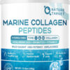 NATURE TARGET Marine Collagen Peptides Powder - Type I & III Collagen with Probiotics, Vitamin C & Hyaluronic Acid for Skin, Hair, Nails, Wild-Caught Fish & Grass-Fed Bovine, 35 Servings