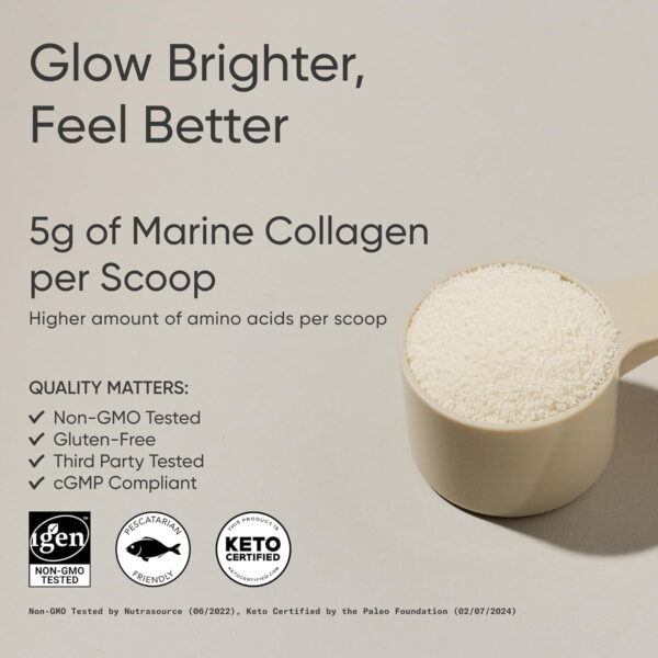 68958a32063a9c46502dbec4287eec60bc2aab00e5061781bd56e.jpg Sports Research Marine Collagen Peptides Powder - Sourced from Wild-Caught Fish, Pescatarian Friendly, Keto Certified & Non-GMO Verified - Easy to Mix in Water or Juice! (34 Servings)