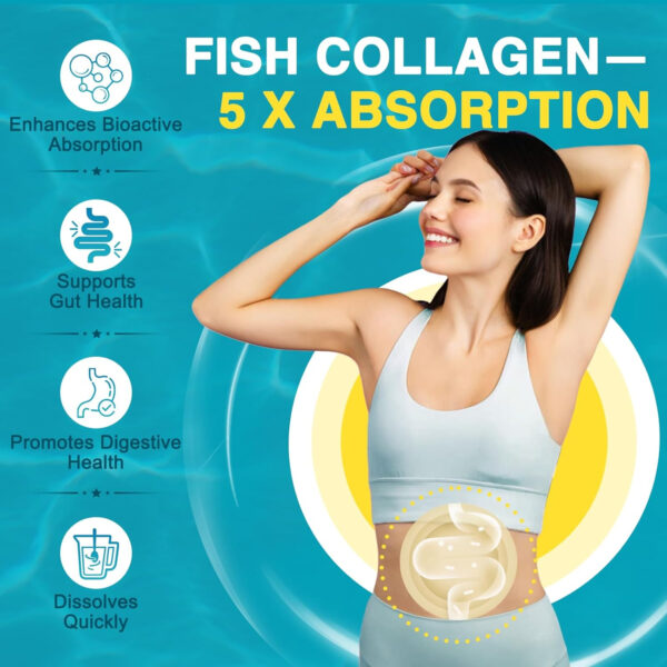 68958a7102b6d3a1391d80b078075fc09ab2f11edd794b57106d2.jpg DRFOSTER Marine Collagen Peptides Powder with MSM + GC, Multi Type I & III Collagen with Hyaluronic Acid, Vitamin C & E for Skin, Hair & Nails, Wild-Caught Fish, 50 Servings