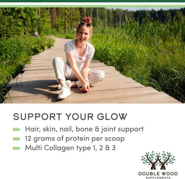 68958ad98e2a4ae7a9c1a4c1dcf4f3ffd7bc1a643a7fb8bdcfa3c.jpg Double Wood Supplements Liquid Collagen - 2500mg of Hydrolyzed Bovine Collagen (Type 1, 3 and Grassfed) - 32 Servings - for Women and Men - 30 mcg of Biotin - Sugar Free Pear Flavor