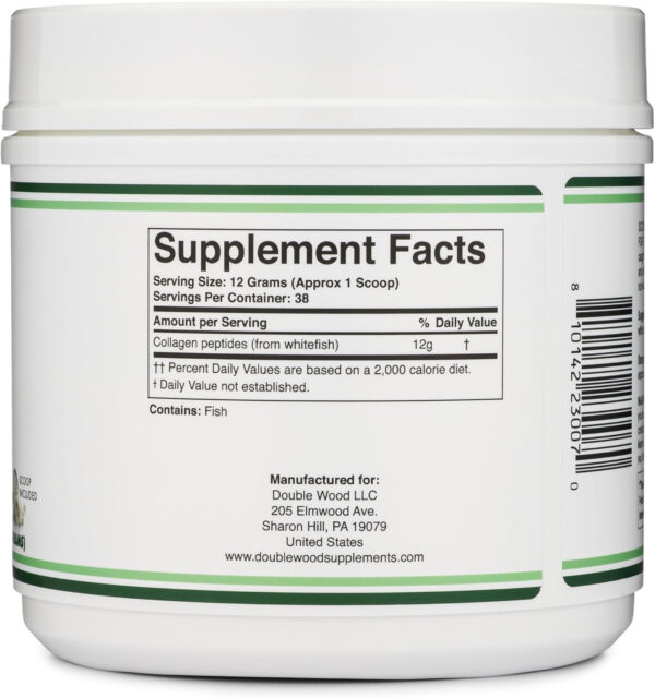 68958ae250bd7856e781b2797277d539cb2704d28a8ea16a0a829.jpg Double Wood Supplements Liquid Collagen - 2500mg of Hydrolyzed Bovine Collagen (Type 1, 3 and Grassfed) - 32 Servings - for Women and Men - 30 mcg of Biotin - Sugar Free Pear Flavor