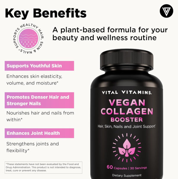 Vital Vitamins Multi Collagen for Women & Men - Type I, II, III, V, X - Grass Fed, Non-GMO - 150 Capsules