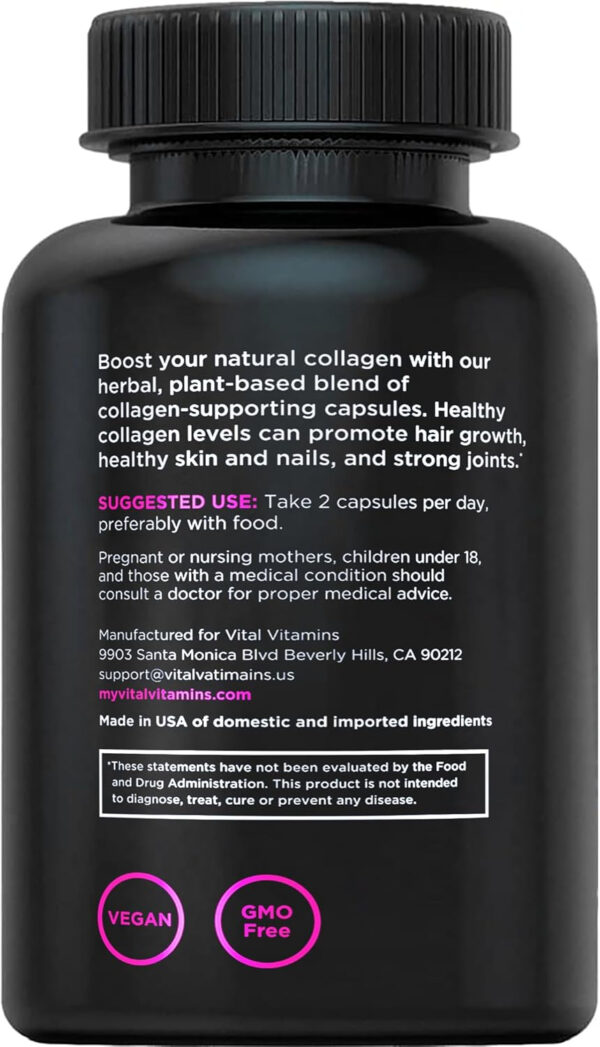 Vital Vitamins Multi Collagen for Women & Men - Type I, II, III, V, X - Grass Fed, Non-GMO - 150 Capsules