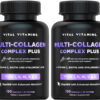 Vital Vitamins Multi Collagen for Women & Men - Type I, II, III, V, X - Grass Fed, Non-GMO - 150 Capsules