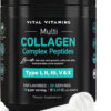 Vital Vitamins Multi Collagen for Women & Men - Type I, II, III, V, X - Grass Fed, Non-GMO - 150 Capsules