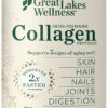 68958c667949893a1c1a11129f0b45400bd8a0c1a6b9e9ded6f20.jpg Great Lakes Wellness Collagen Peptides Powder for Skin, Hair, Nails, Joints & Digestion - Unflavored - Quick Dissolve Hydrolyzed, Non-GMO, Keto, Kosher - 16oz