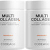Codeage Multi Collagen Peptides Protein Capsules, 5 Collagen Types, Grass-Fed & Hydrolyzed Bovine Collagen Pills Supplement, Ashwagandha, Amla Berry Vitamins, Collagen Peptides - 90 Capsules