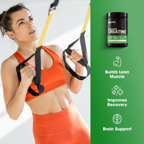 Optimum Nutrition Micronized Creatine Monohydrate Powder, Unflavored, 120 Servings, 600 Grams (Packaging May Vary)