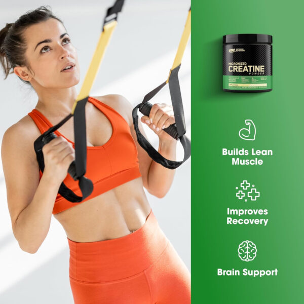 Optimum Nutrition Micronized Creatine Monohydrate Powder, Unflavored, 120 Servings, 600 Grams (Packaging May Vary)