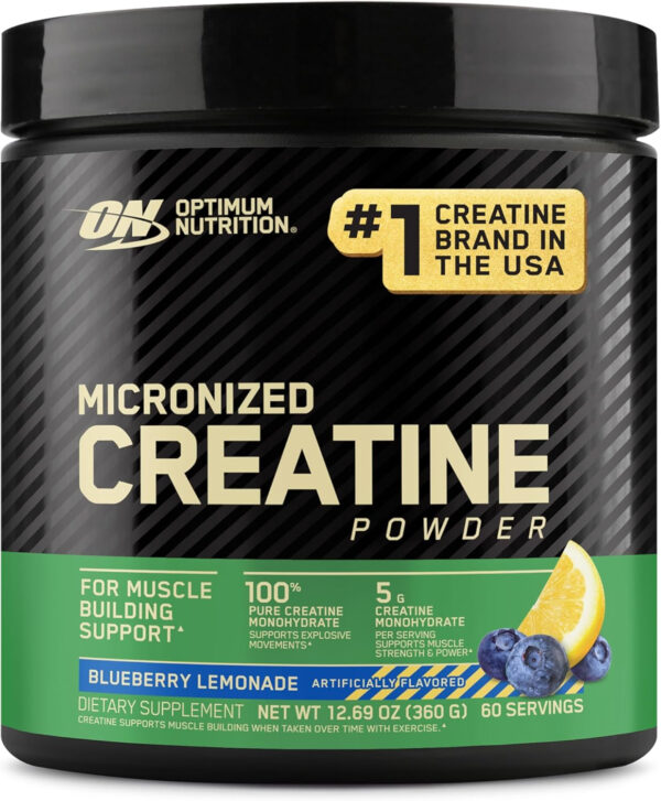 Optimum Nutrition Micronized Creatine Monohydrate Powder, Unflavored, 120 Servings, 600 Grams (Packaging May Vary)