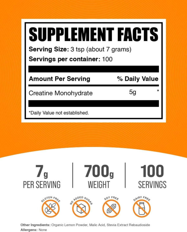 BulkSupplements.com Creatine Monohydrate Powder - Micronized Creatine Powder, Unflavored - Pure & Gluten Free, 5g (5000mg) per Servings, 500g (1.1 lbs) (Pack of 1)
