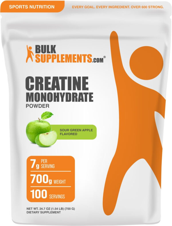 BulkSupplements.com Creatine Monohydrate Powder - Micronized Creatine Powder, Unflavored - Pure & Gluten Free, 5g (5000mg) per Servings, 500g (1.1 lbs) (Pack of 1)