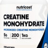 Nutricost Creatine Monohydrate Micronized Powder 500G, 5000mg Per Serv (5g) - 100 Servings, 17.9 Oz