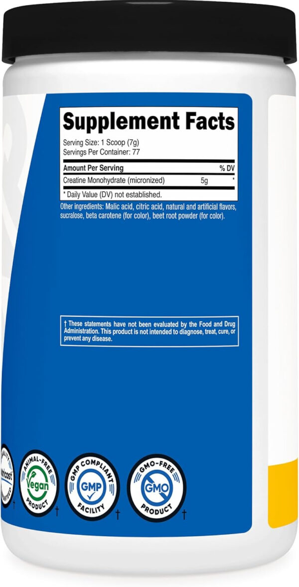 Nutricost Creatine Monohydrate Micronized Powder 500G, 5000mg Per Serv (5g) - 100 Servings, 17.9 Oz