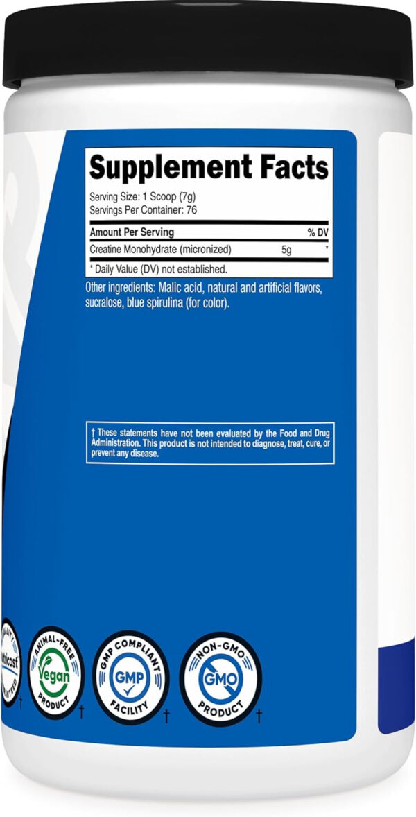 Nutricost Creatine Monohydrate Micronized Powder 500G, 5000mg Per Serv (5g) - 100 Servings, 17.9 Oz