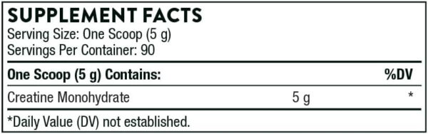 THORNE Creatine - Micronized Creatine Monohydrate Powder, Amino Acid Support for Muscles, Cellular Energy & Cognitive Function* - Unflavored - NSF Certified for Sport - 5 g per Serving - 90 Servings
