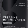 Sports Research Creatine Monohydrate - Gain Lean Muscle, Improve Performance and Strength and Support Workout Recovery - 5 g Micronized Creatine - 1.1LBS