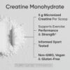 Sports Research Creatine Monohydrate - Gain Lean Muscle, Improve Performance and Strength and Support Workout Recovery - 5 g Micronized Creatine - 1.1LBS