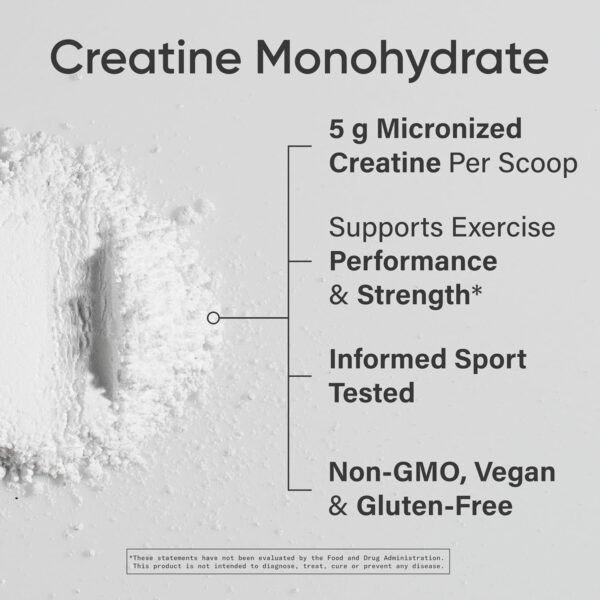 Sports Research Creatine Monohydrate - Gain Lean Muscle, Improve Performance and Strength and Support Workout Recovery - 5 g Micronized Creatine - 1.1LBS