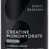 Sports Research Creatine Monohydrate - Gain Lean Muscle, Improve Performance and Strength and Support Workout Recovery - 5 g Micronized Creatine - 1.1LBS