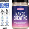 NAKED Pure Micronized Creatine Monohydrate – 200 Servings, 1,000g Bulk – Vegan, Non-GMO, Gluten & Soy Free - Muscle Building, Strength Training, Gym & Fitness Supplement