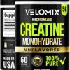 Micronized Creatine Monohydrate Powder - Unflavored and Easy to Mix | Supports Muscle Growth, Recovery, and Strength | 5000mg Per Serv (5g) - 60 Servings