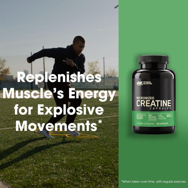 Optimum Nutrition Micronized Creatine Monohydrate Capsules, Keto Friendly, 2500mg, 200 Capsules (Packaging May Vary)