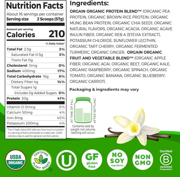 Orgain Creatine Monohydrate Micronized Powder, Unflavored, Supports Muscle Growth, Post Workout Recovery and Brain Health, No Artificial Additives, for Men & Women, 100 Servings