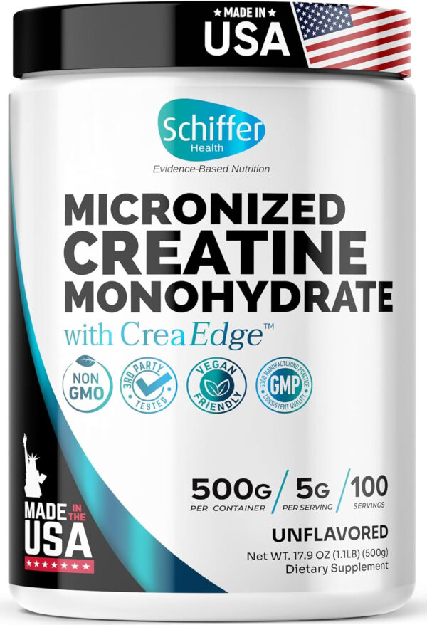 6895a5d0c5cf4f33eb9b46685b77711555f07b6e27de8b3dfb44e.jpg Creatine Monohydrate Powder 500g – Supports Muscle Growth, Strength & Cognitive Function*, 5g per Serv - 100 Servings, Pure Micronized Creatine for Enhanced Performance, Unflavored, 17.9 oz